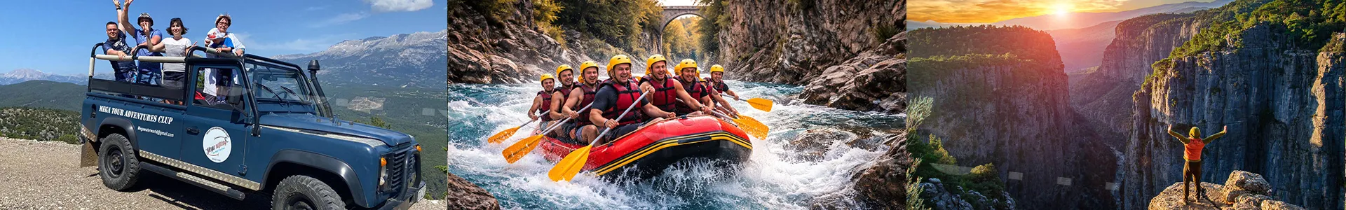 Belek Tazi Canyon Jeep Safari and Rafting Combo Tour